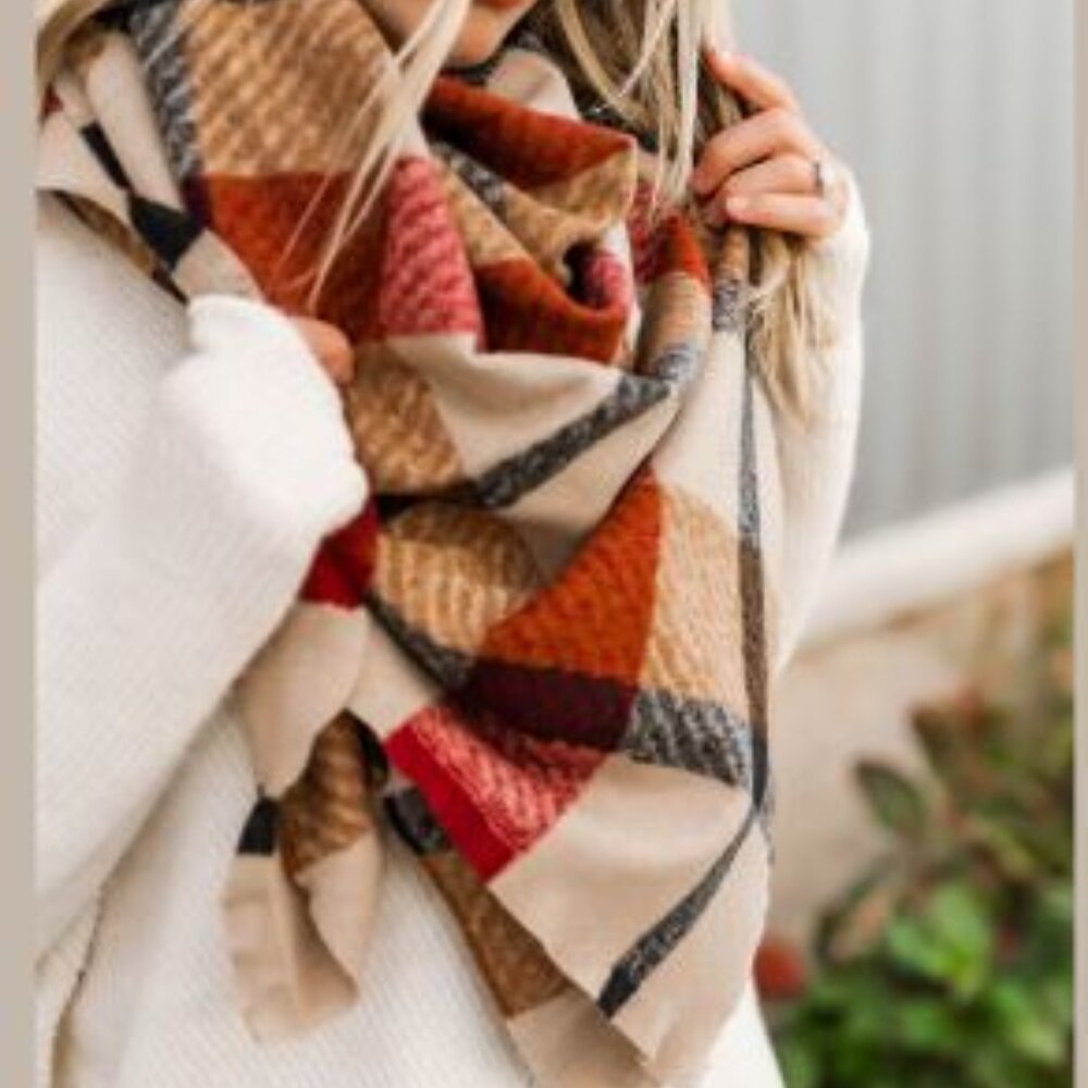 Plaid Multicolor Scarf